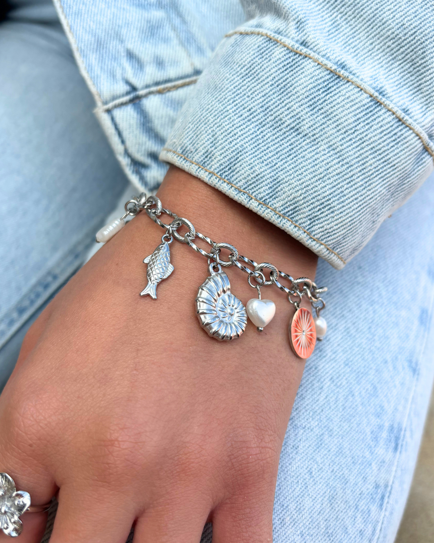 Shiny schakel - bedelarmband