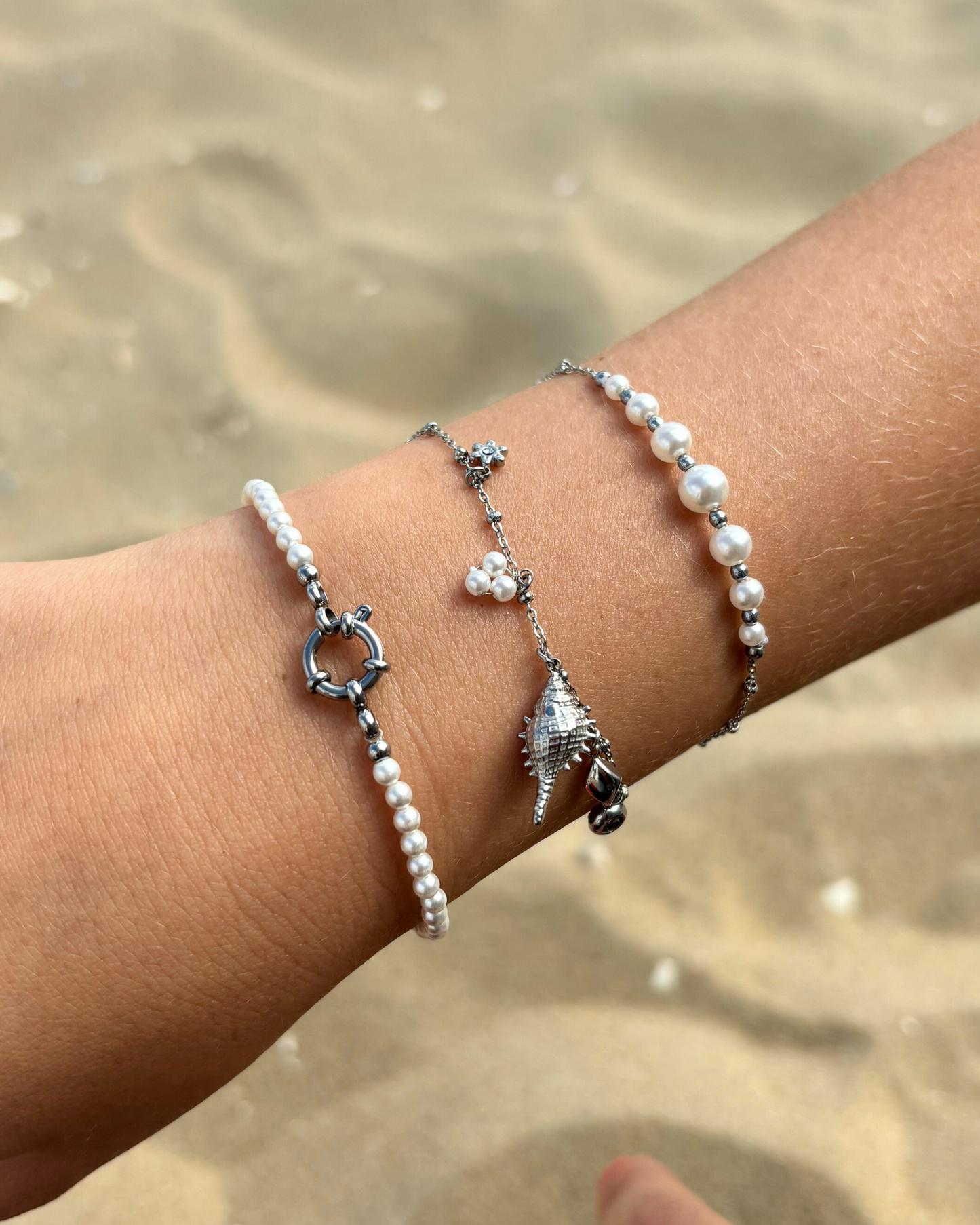 Subtiele bedelarmband met zeedieren