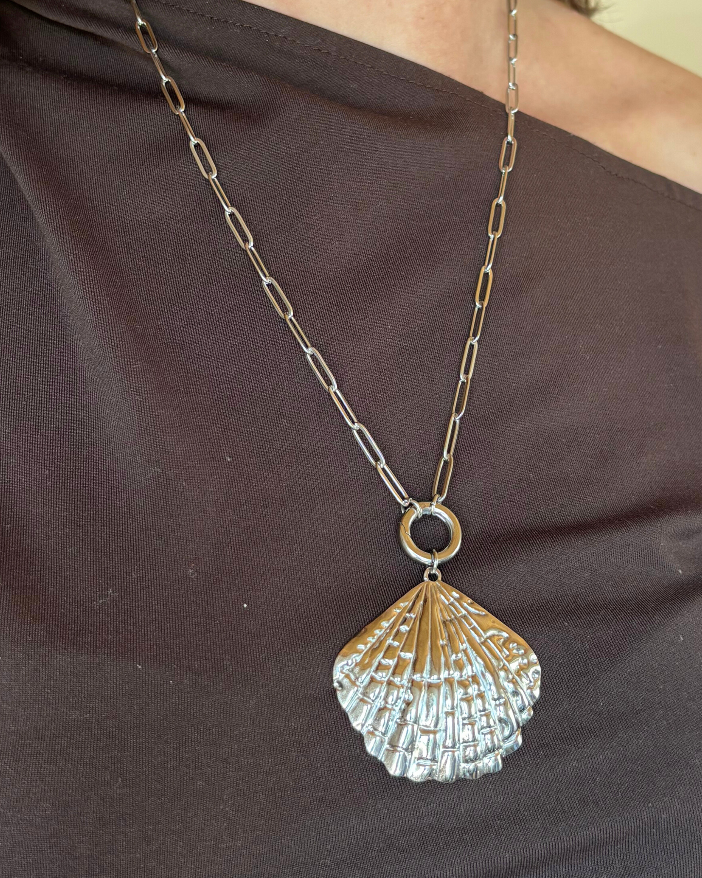 Bedel armband/ ketting - grote schelp
