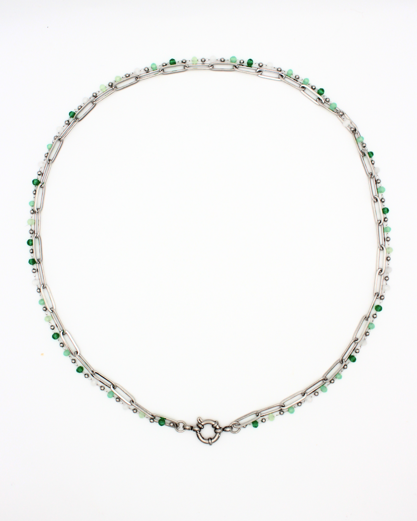 Ketting met groene kraaltjes