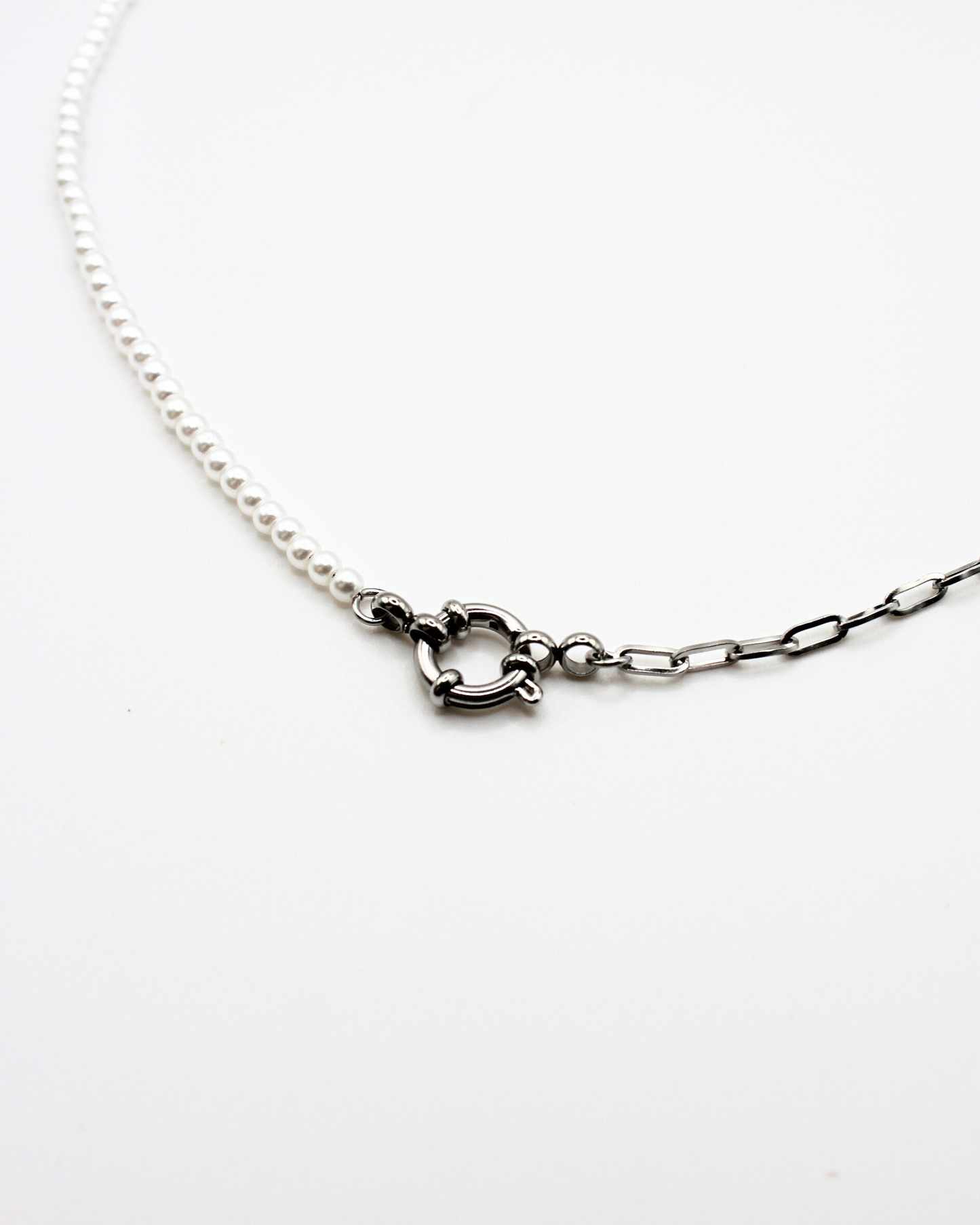 Halve parel ketting