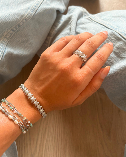 Zeester bangle en ringen set