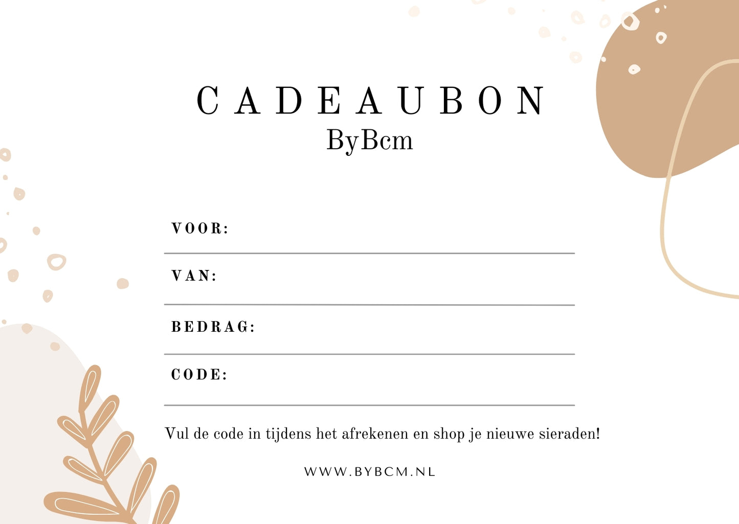 Cadeaubon ByBcm