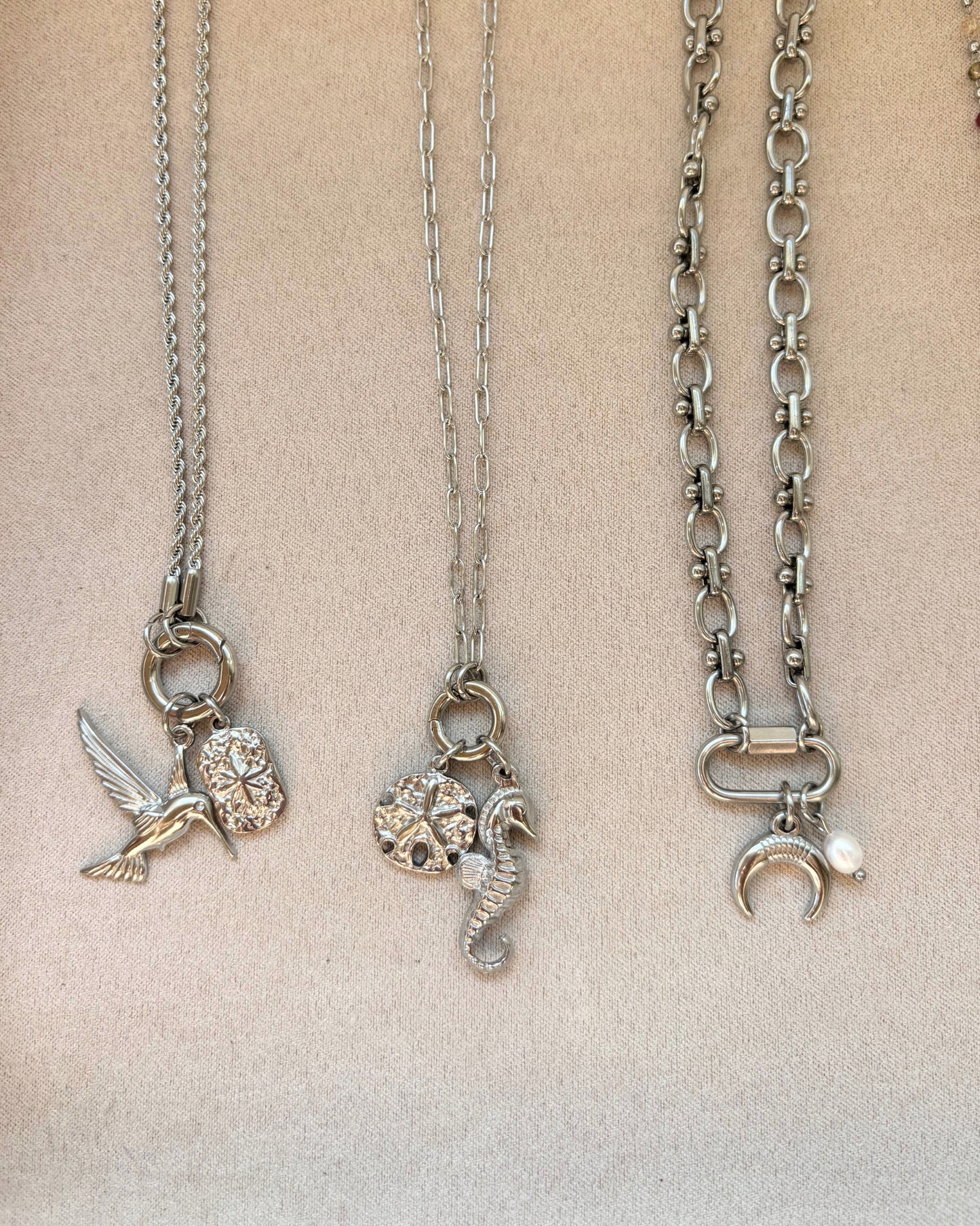 Bedel ketting/ armband - groot zeepaardje