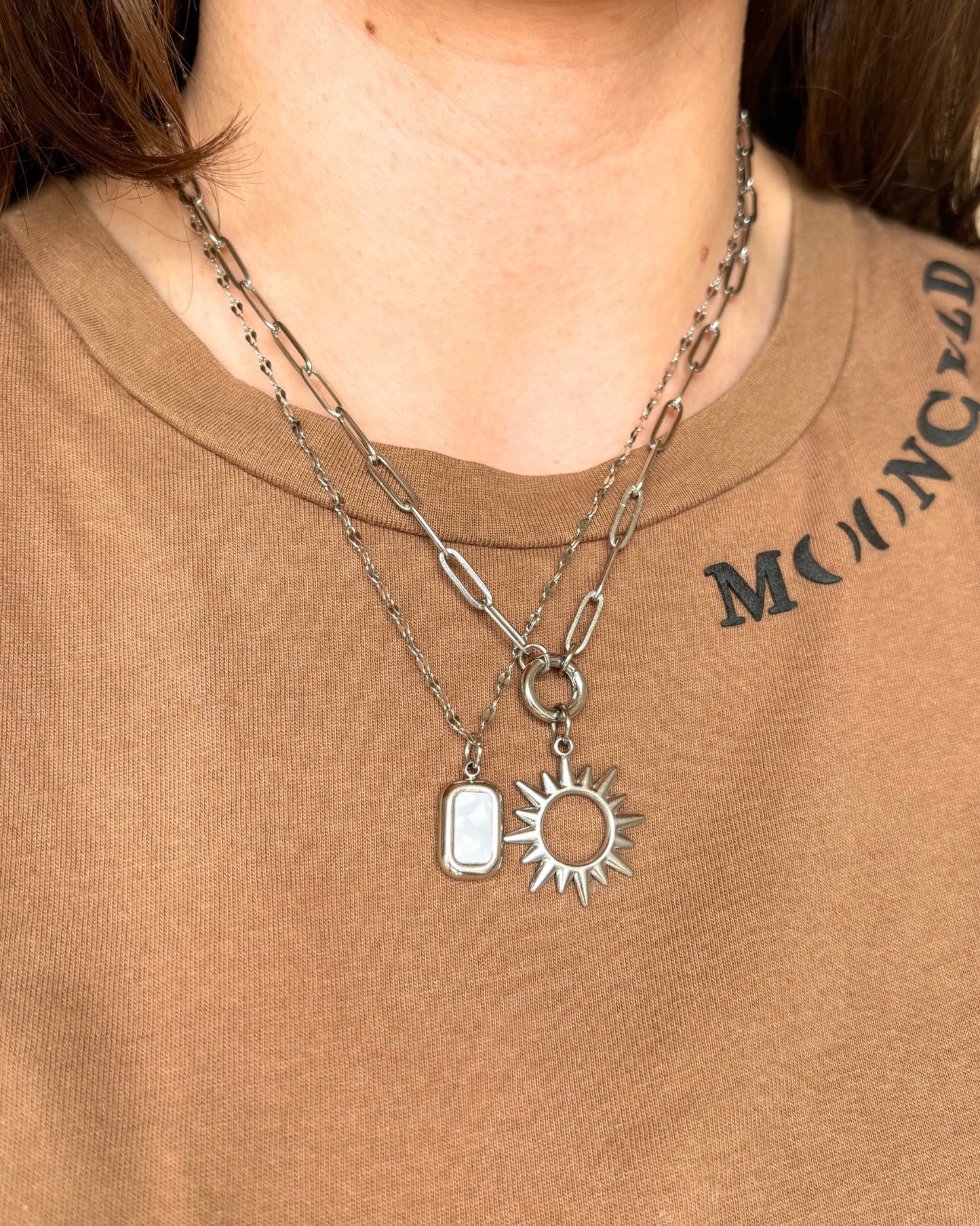 Bedel ketting/ armband - grote open zon