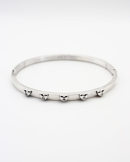 Rij hartjes bangle