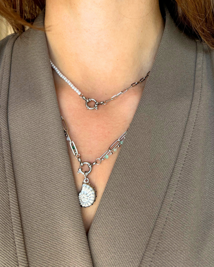 Halve parel ketting