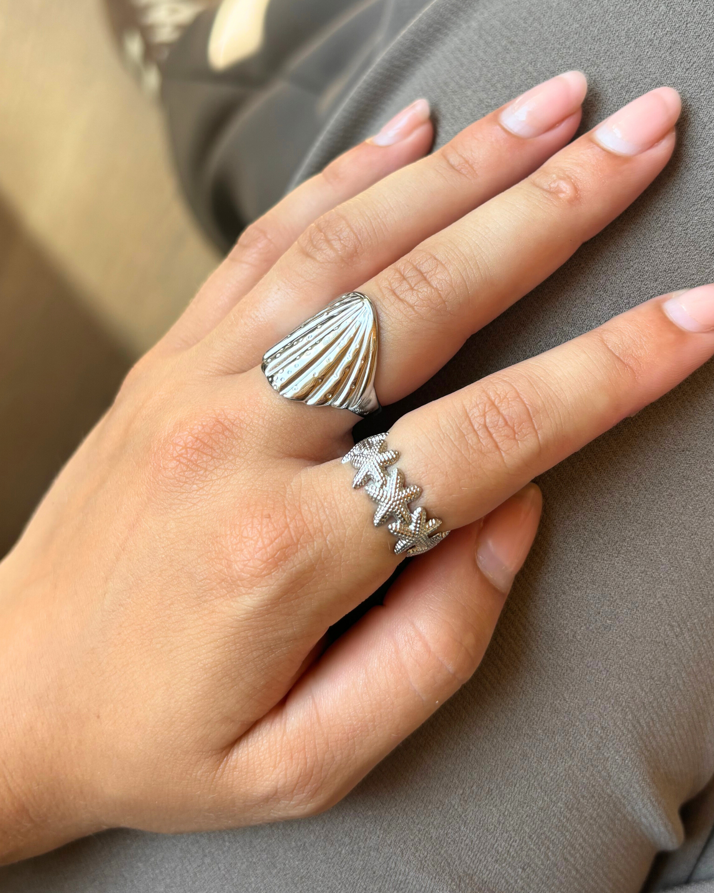 Grote schelp ring