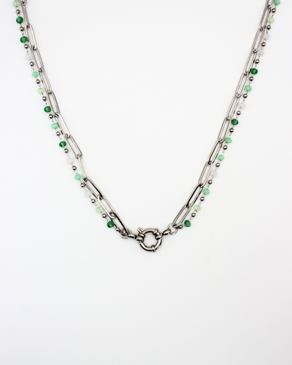 Ketting met groene kraaltjes