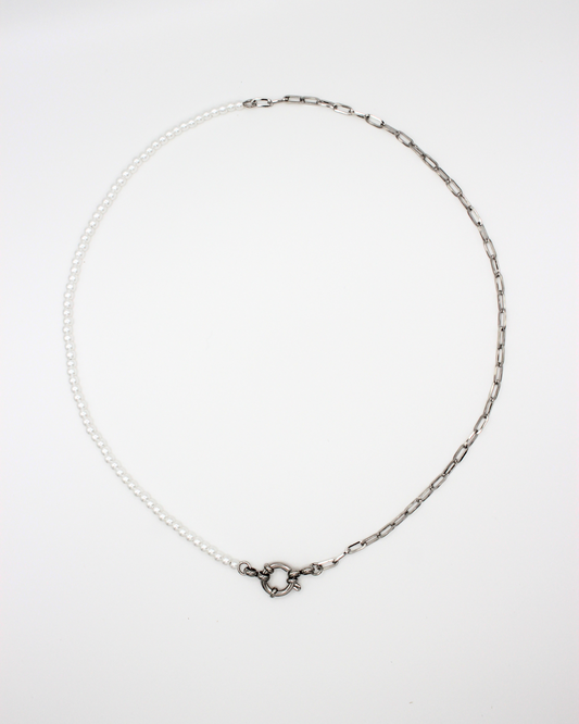 Halve parel ketting
