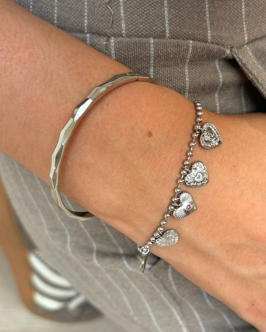 Bedelarmband en bedelketting set