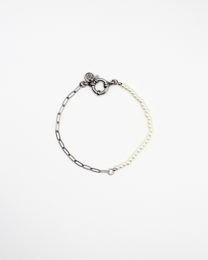 Halve parel armband