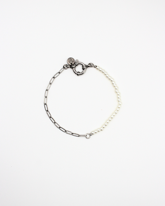Halve parel armband