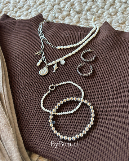 Parel schakel ketting