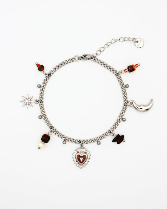 Bruine western bedelarmband