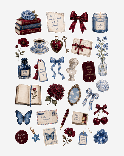 Stickervel - vintage red