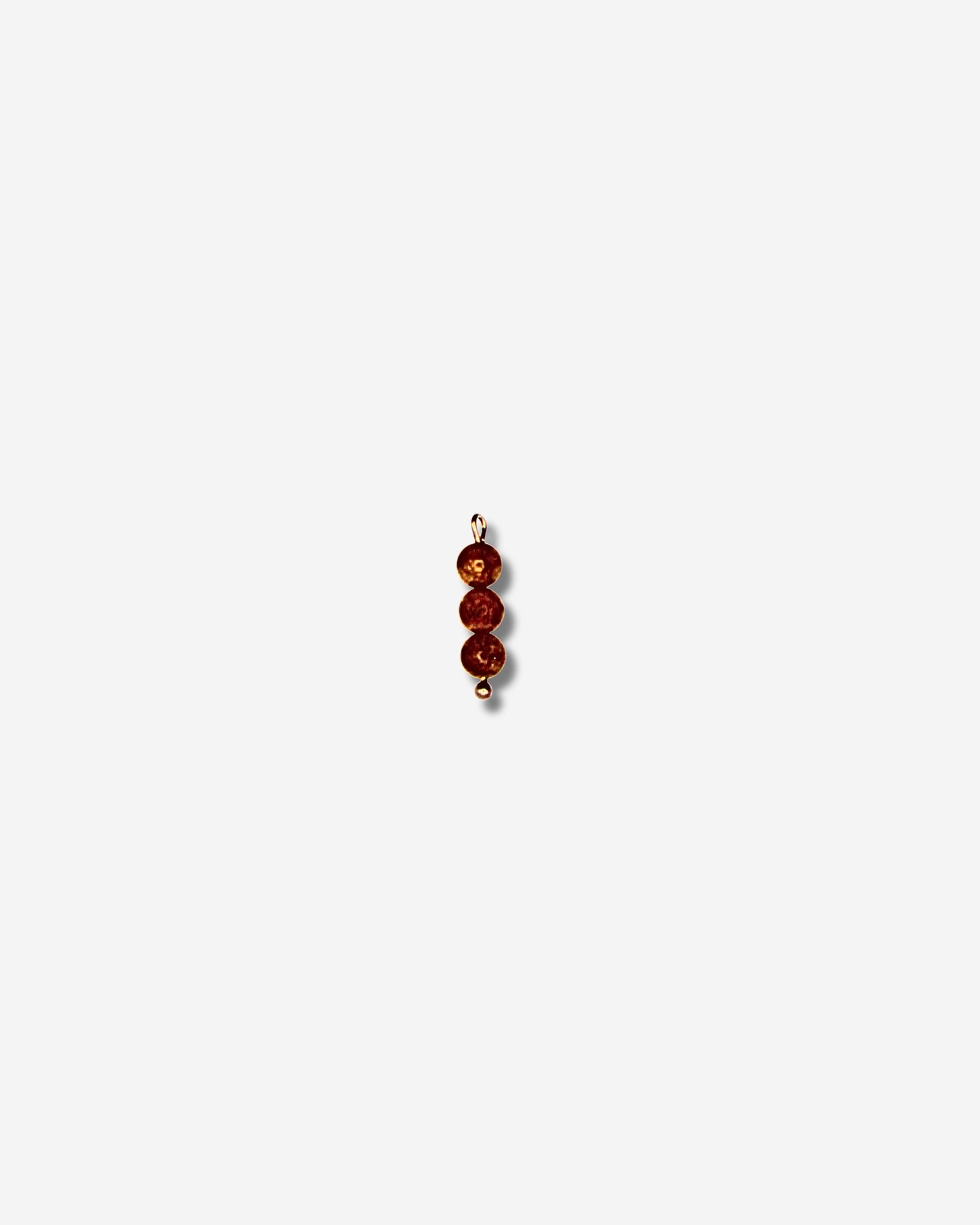 Charm - three brown beads