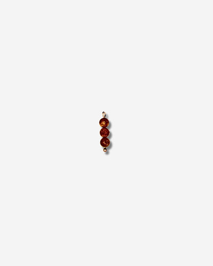 Charm - three brown beads
