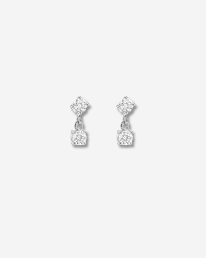 Drop diamonds oorbellen