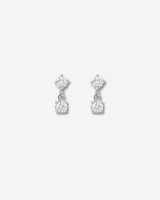 Drop diamonds oorbellen