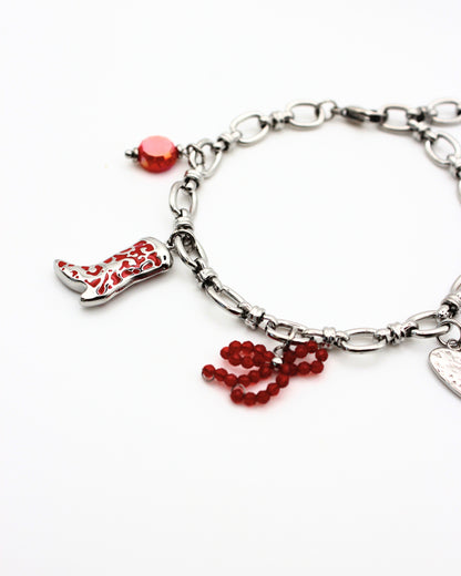 Rode western bedelarmband