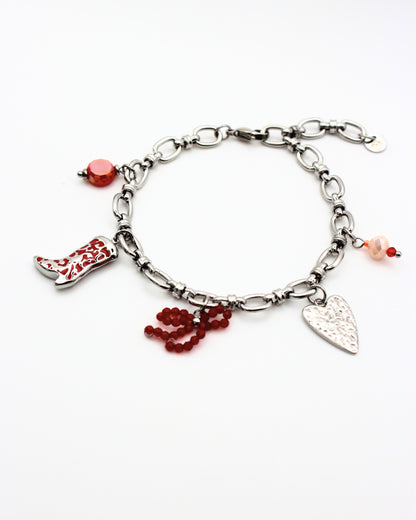 Rode western bedelarmband