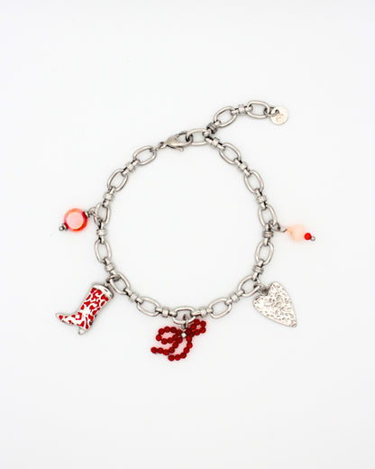 Rode western bedelarmband