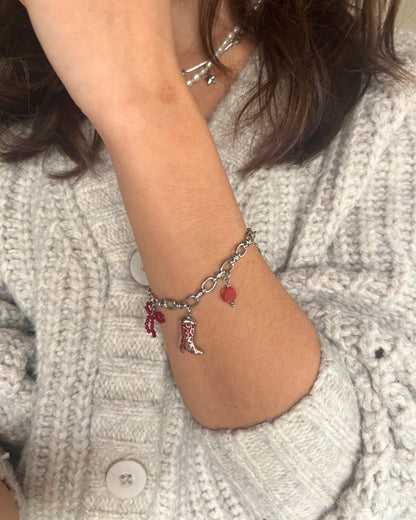 Rode western bedelarmband