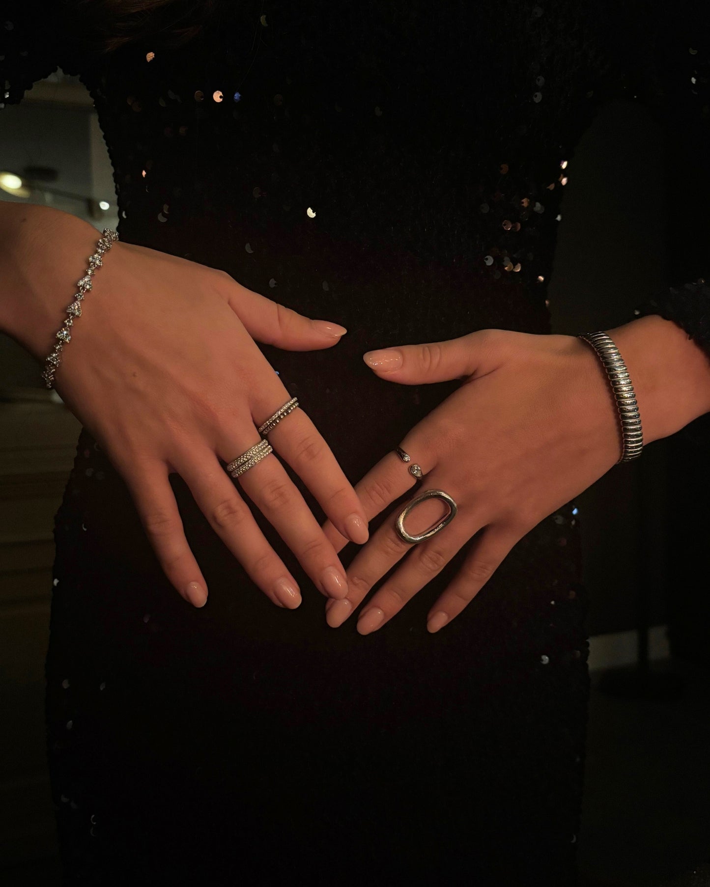 Ronde ring met patroon