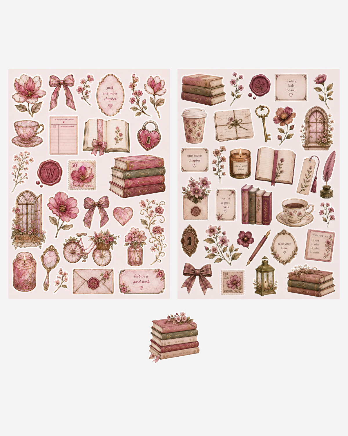 Stickerset - rose letters