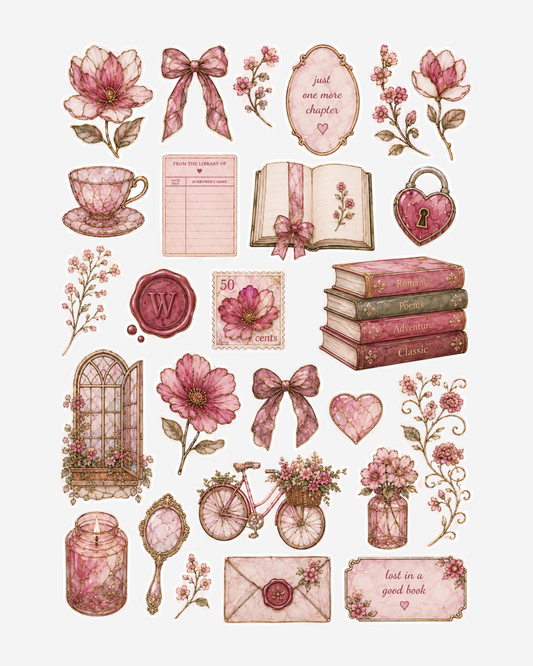 Stickervel - girly pink