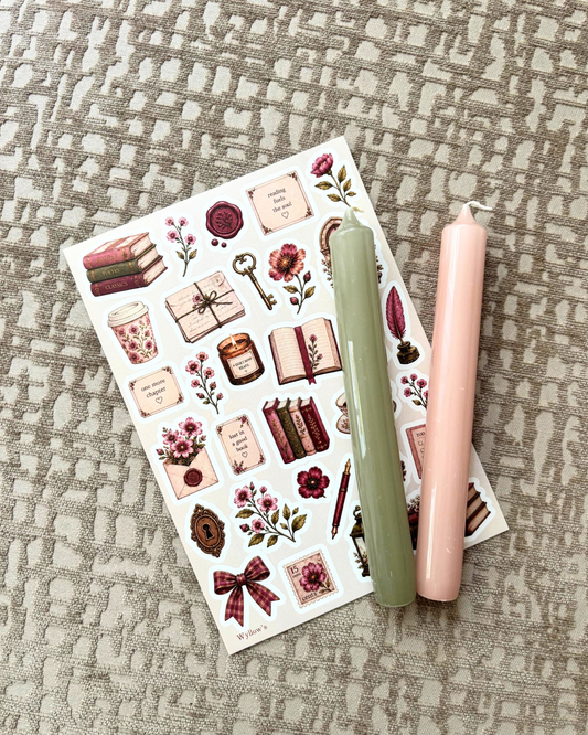 Groene en roze kaars
