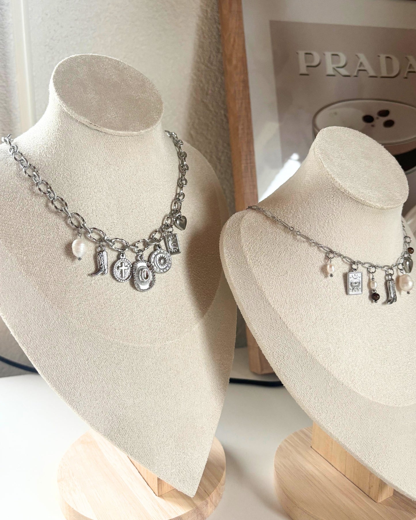 Bedel ketting/ armband - munt met kruis