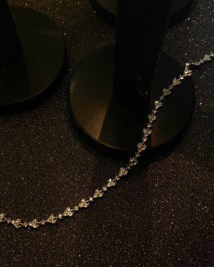 Bloem diamanten ketting