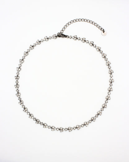 Bloem diamanten ketting