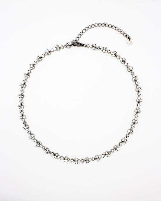 Bloem diamanten ketting