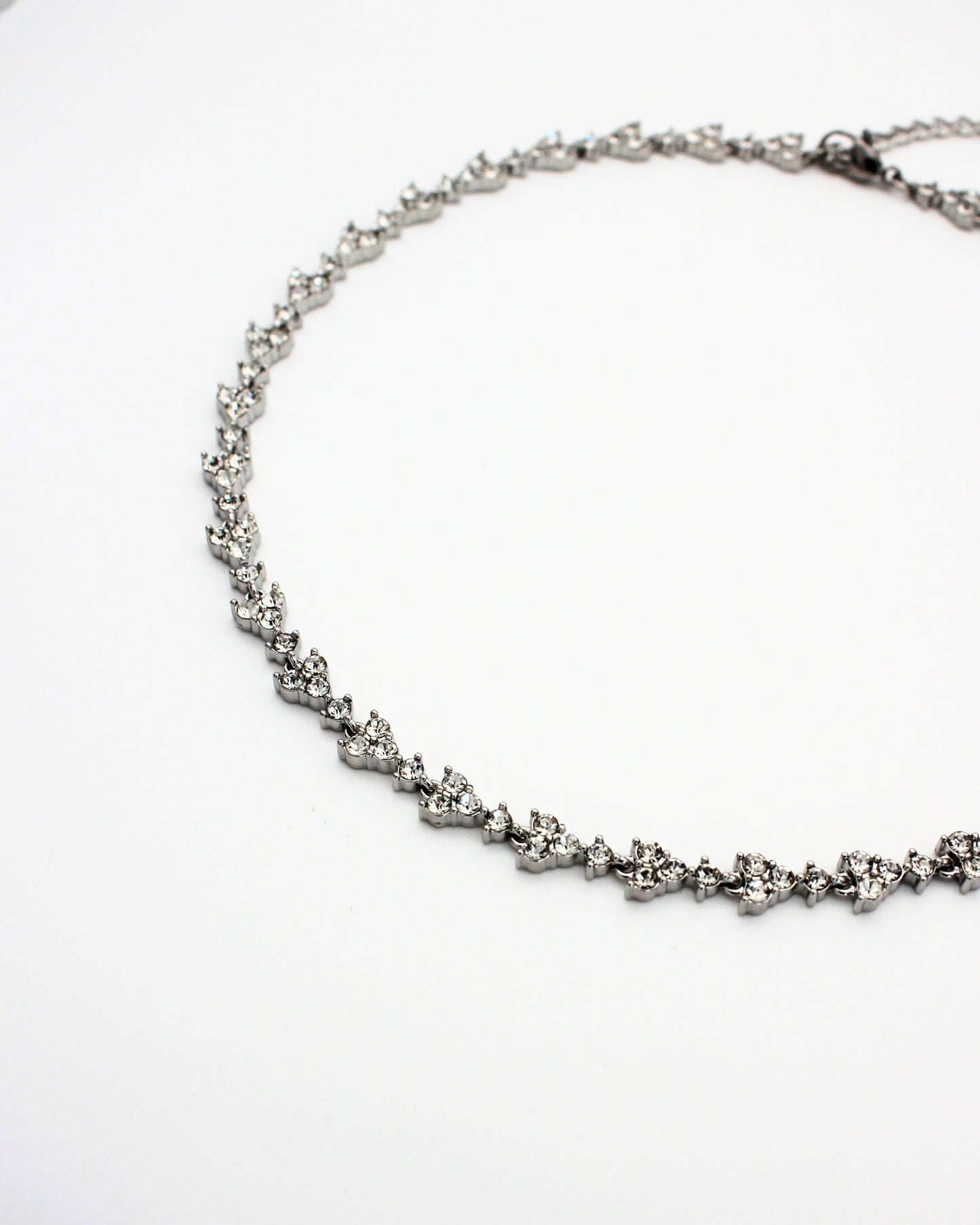 Bloem diamanten ketting