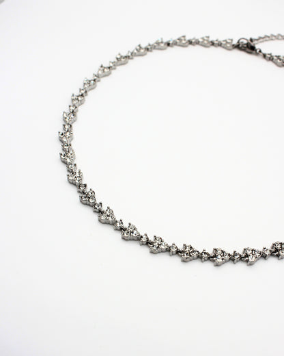 Bloem diamanten ketting