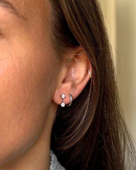 Drop diamonds oorbellen