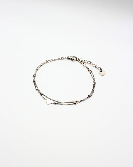 Dubbele hartjes armband