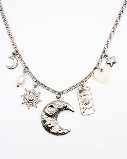 Stargazing met witte accenten - bedelketting