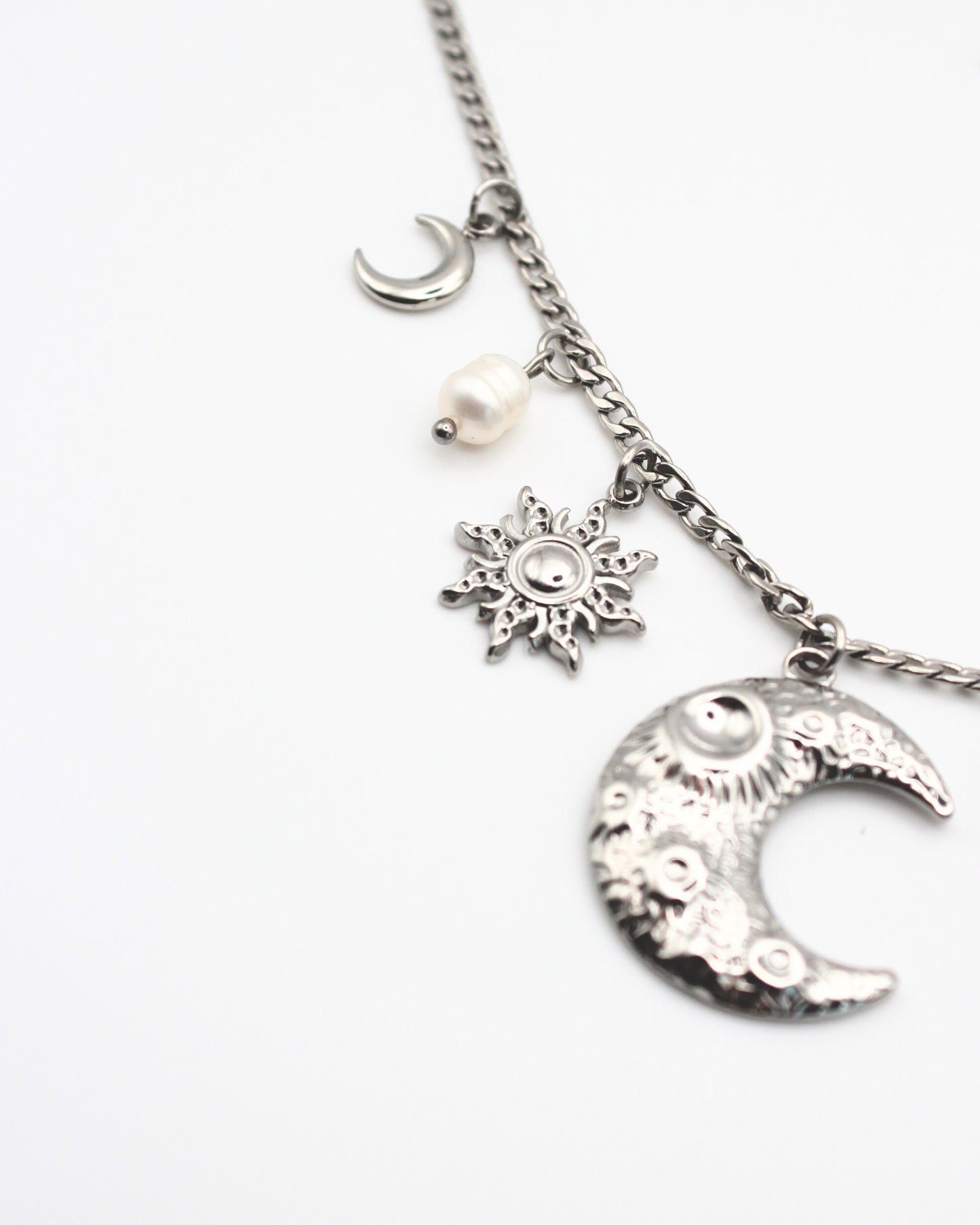 Stargazing met witte accenten - bedelketting