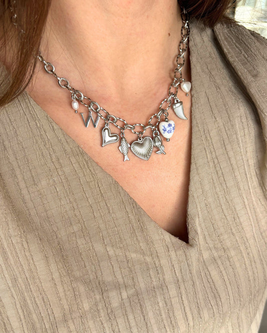 Shiny schakel - bedelketting