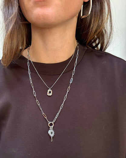 Korte ketting met ovaal