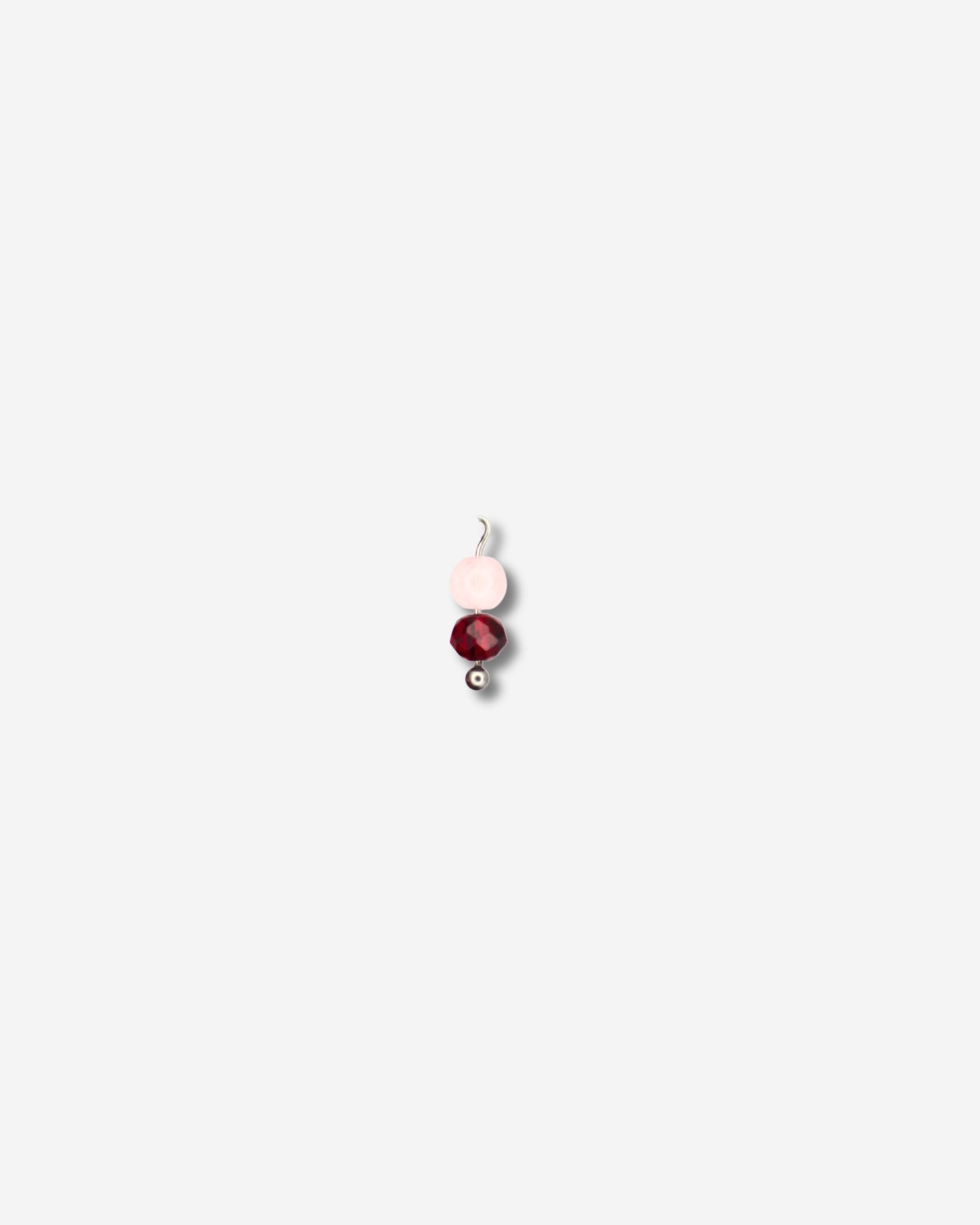 Charm - pink and red stone