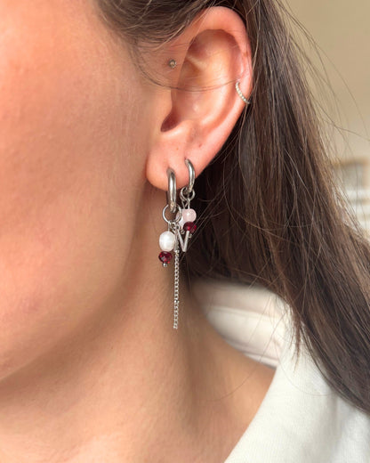Charm - pink and red stone